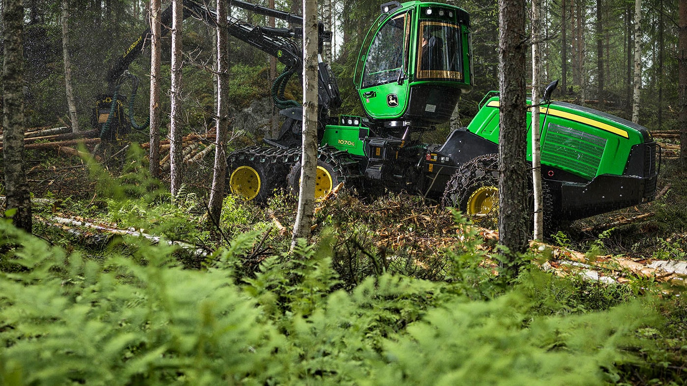 Harvester in the forest
