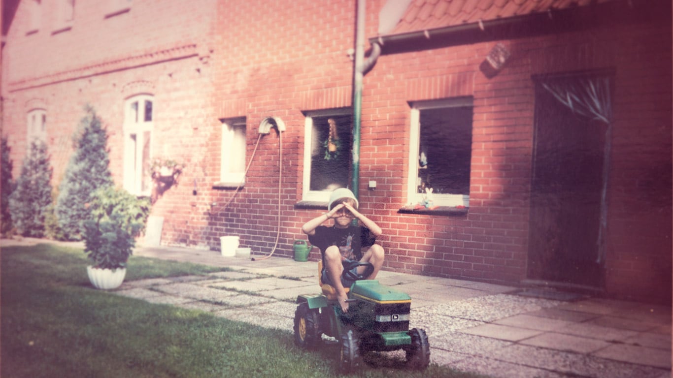 Old Image, Riding Lawn Mower, Customer, Garden, Child