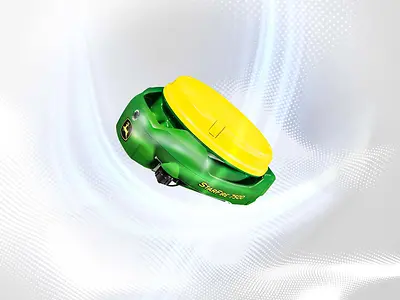A green and yellow starfire positioned on a clean white background