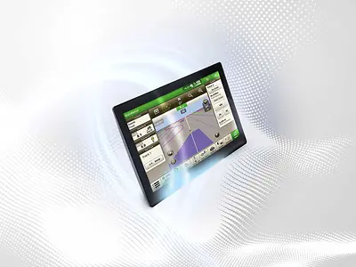A tablet computer displayed against a clean white background